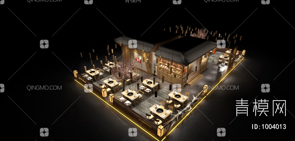 庭院餐饮3D模型下载【ID:1004013】