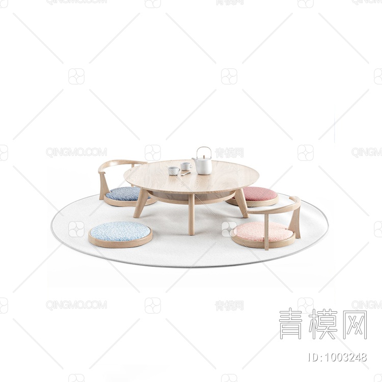 茶桌椅3D模型下载【ID:1003248】