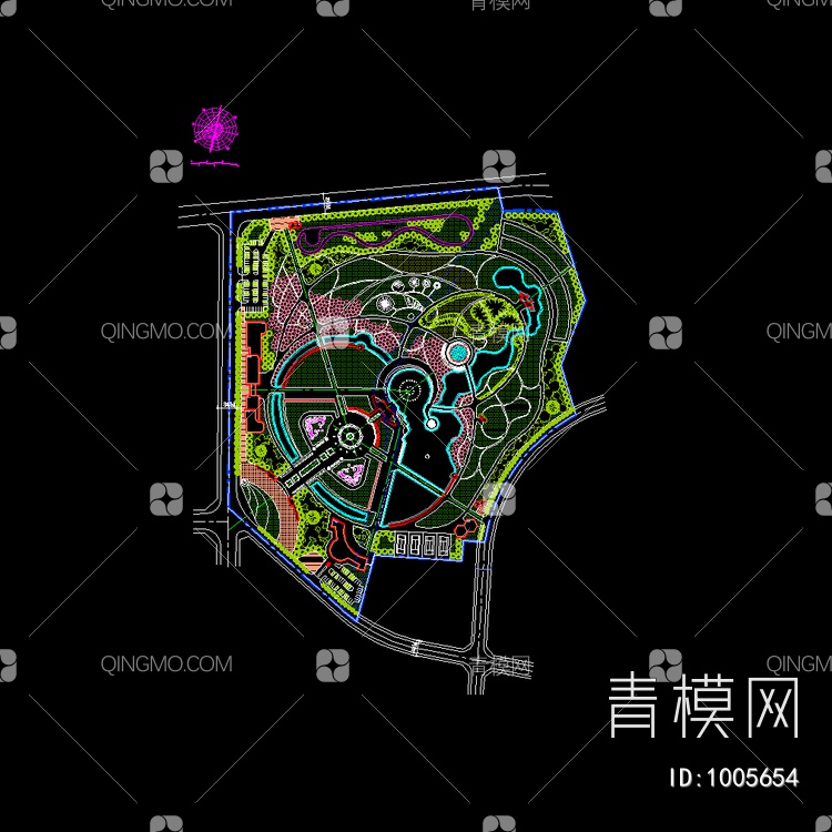 某公园详细规划总图【ID:1005654】