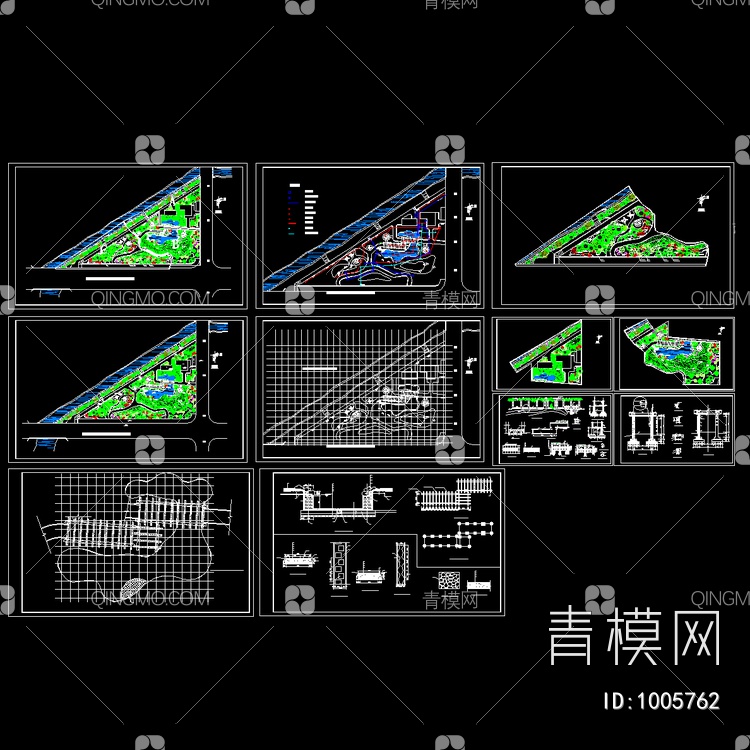 小公园绿化设计施工图【ID:1005762】