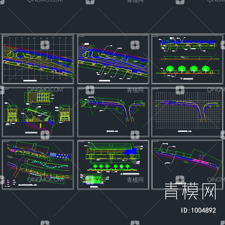 景观大道完整施工图【ID:1004892】
