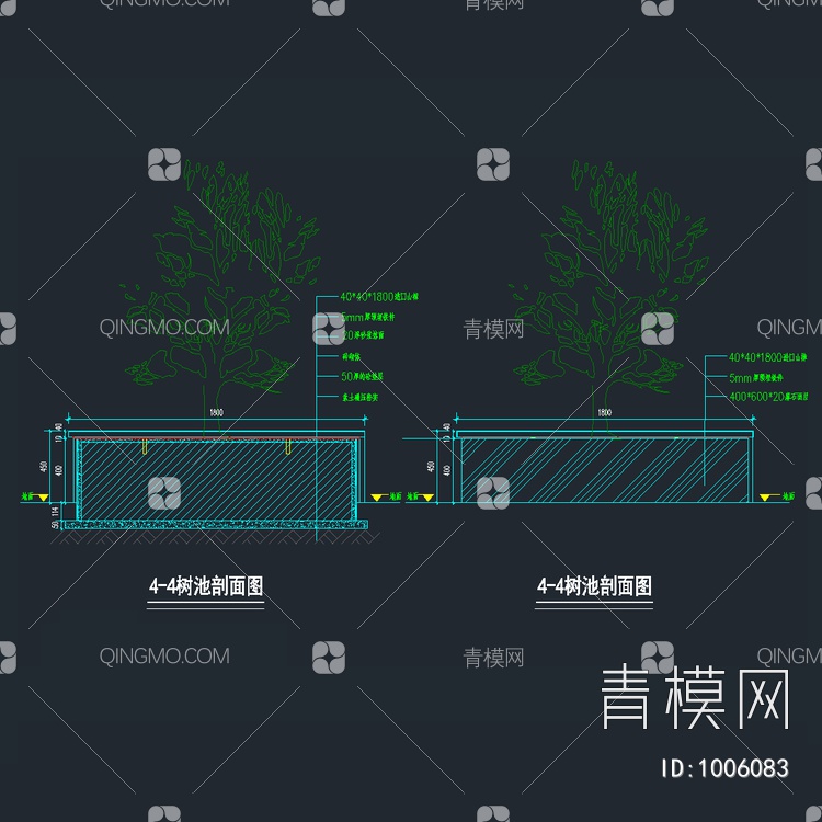 商业街小型广场施工图【ID:1006083】