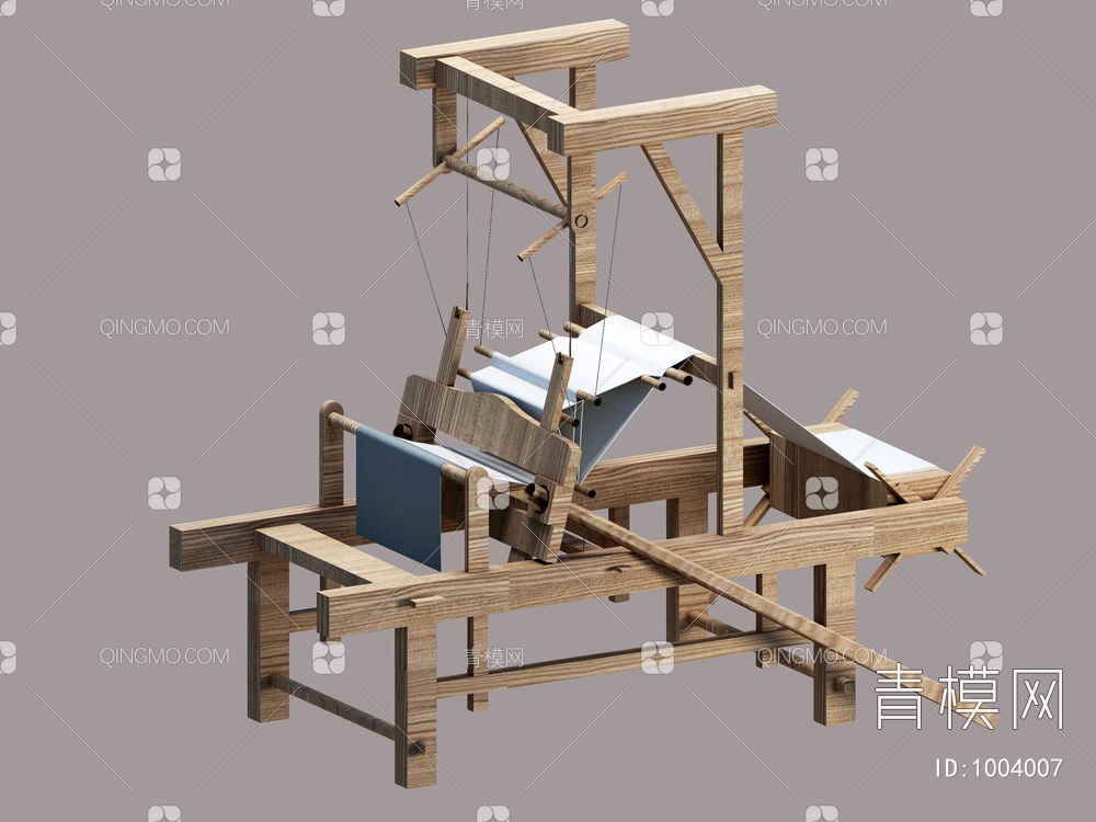 织布机 纺织机3D模型下载【ID:1004007】