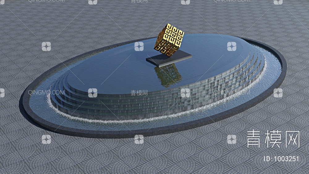 喷泉景观3D模型下载【ID:1003251】