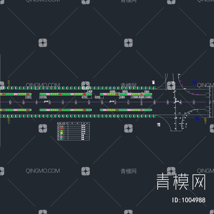 西大街绿化平面【ID:1004988】