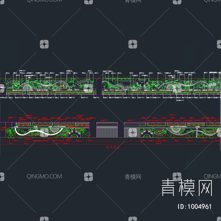 道路绿化设计图【ID:1004961】