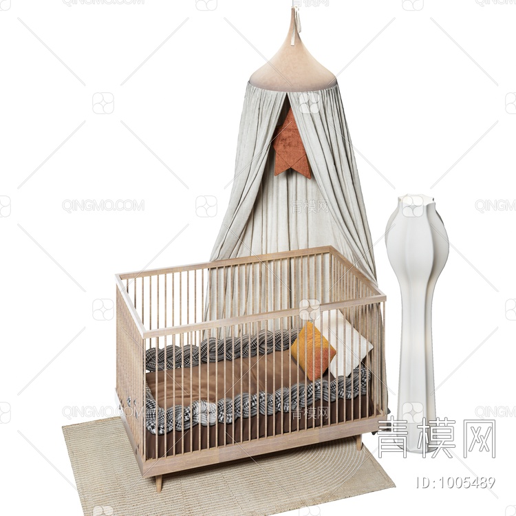 婴儿床3D模型下载【ID:1005489】