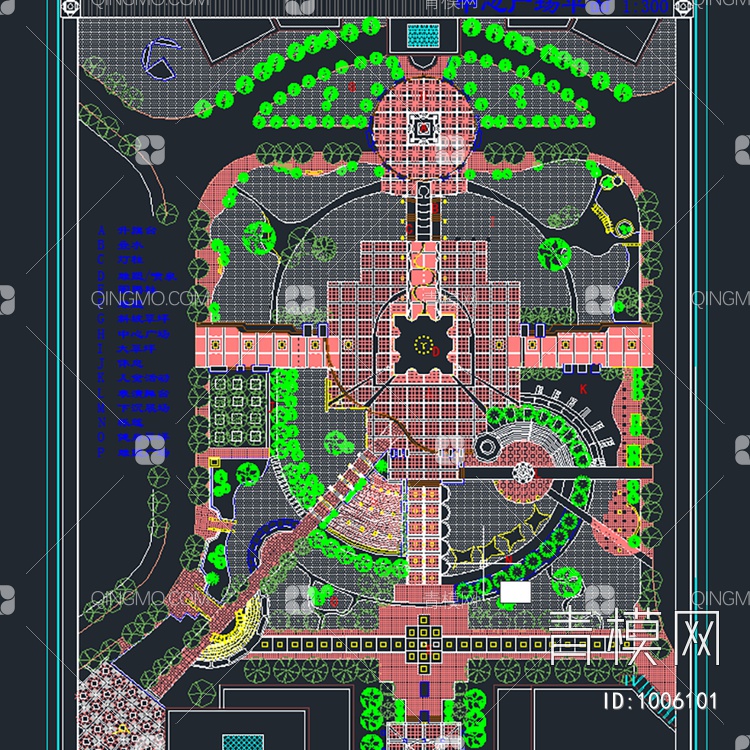 市中心区广场规划设计图【ID:1006101】