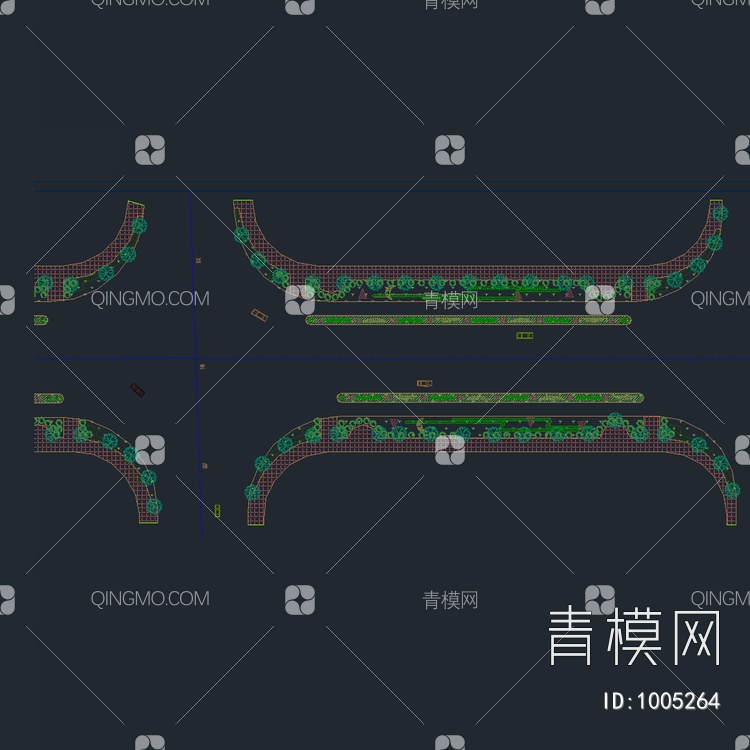 城站路绿化工程总平面【ID:1005264】