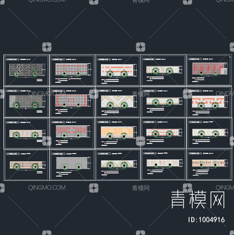 人行道铺装样式图【ID:1004916】