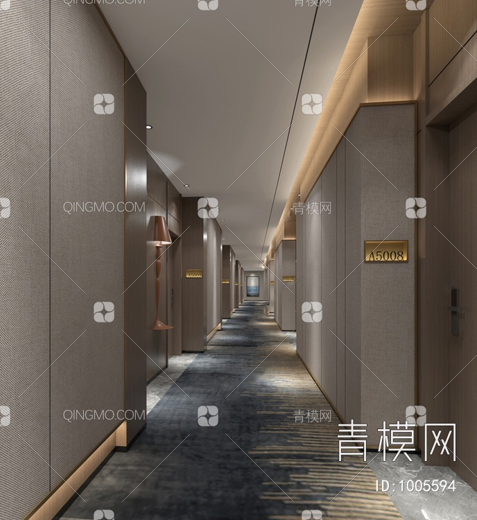酒店过道3D模型下载【ID:1005594】