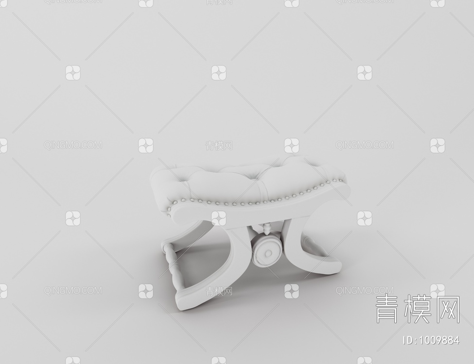 经典床尾凳 脚踏3D模型下载【ID:1009884】