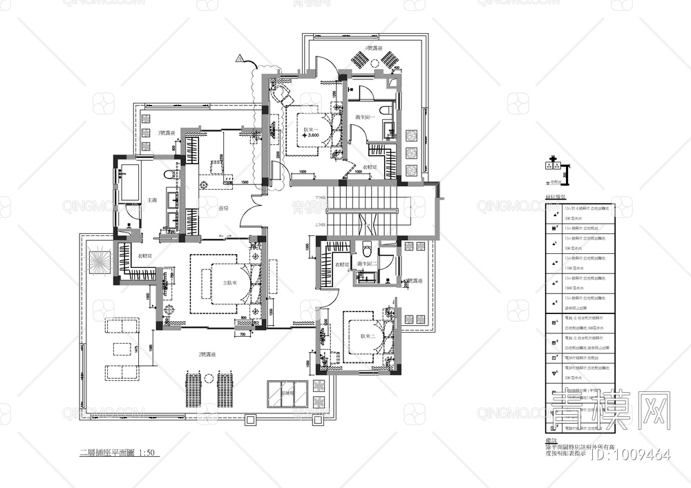 江苏天城样板別墅施工图【ID:1009464】