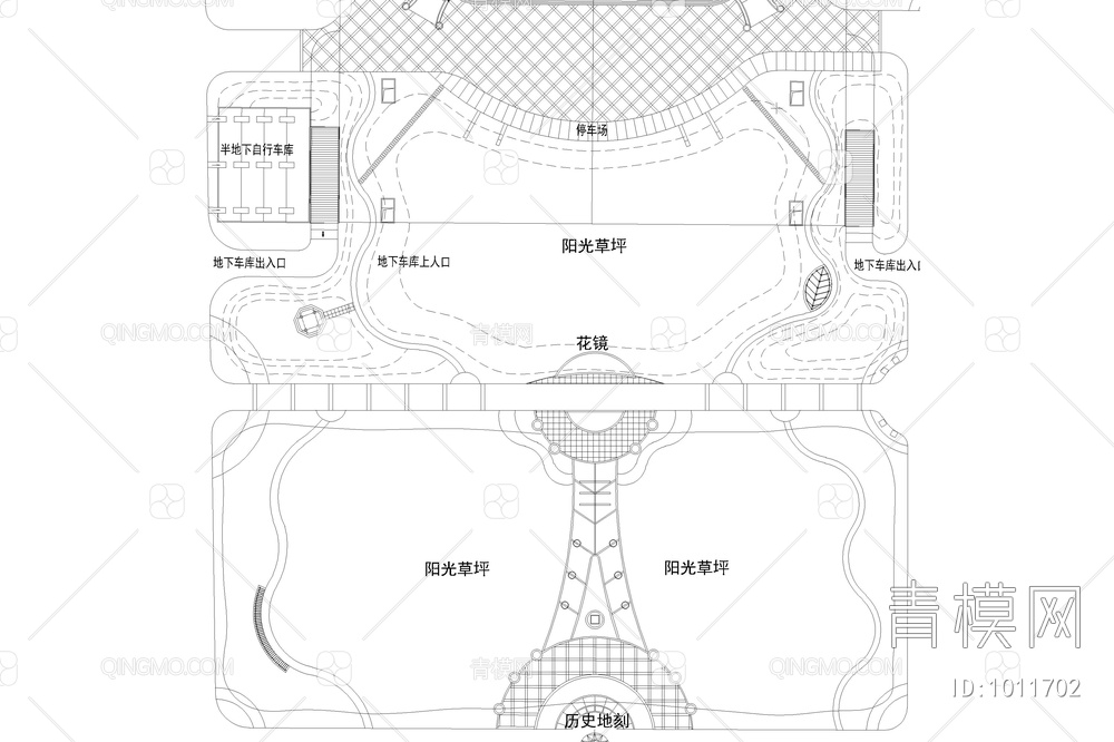 大学校园规划设计图纸景观平面图【ID:1011702】