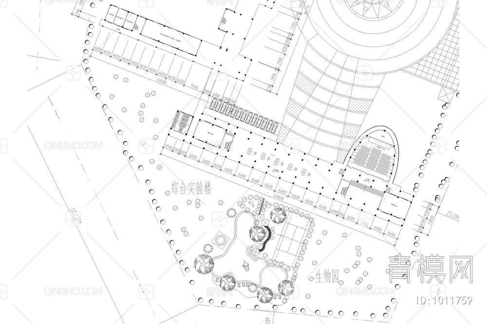 中学规划设计图环境平面图【ID:1011759】
