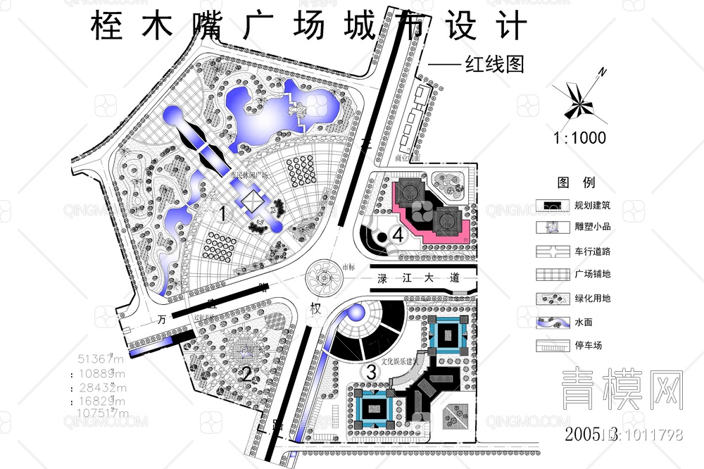 广场规划平面图纸【ID:1011798】