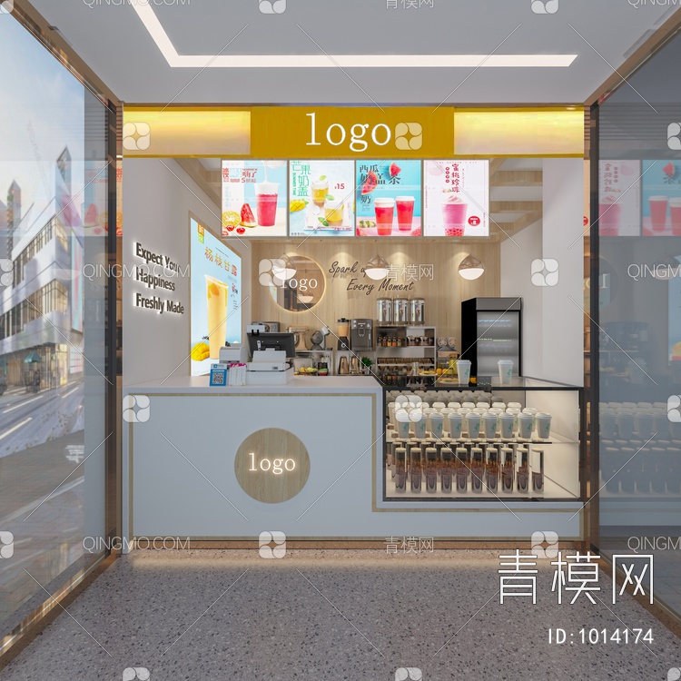 奶茶店3D模型下载【ID:1014174】