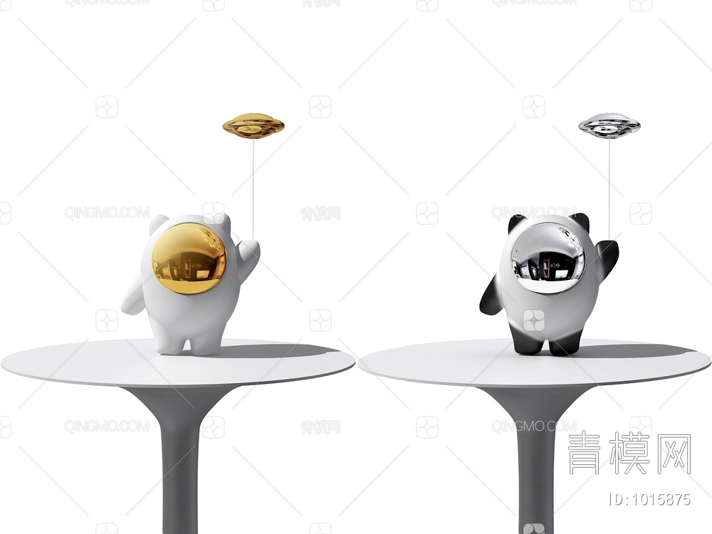 太空人熊猫3D模型下载【ID:1015875】
