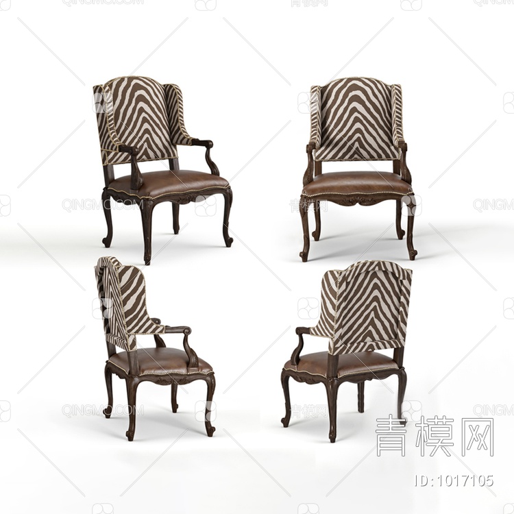 斑马单椅3D模型下载【ID:1017105】