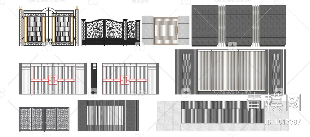 庭院门SU模型下载【ID:1017387】