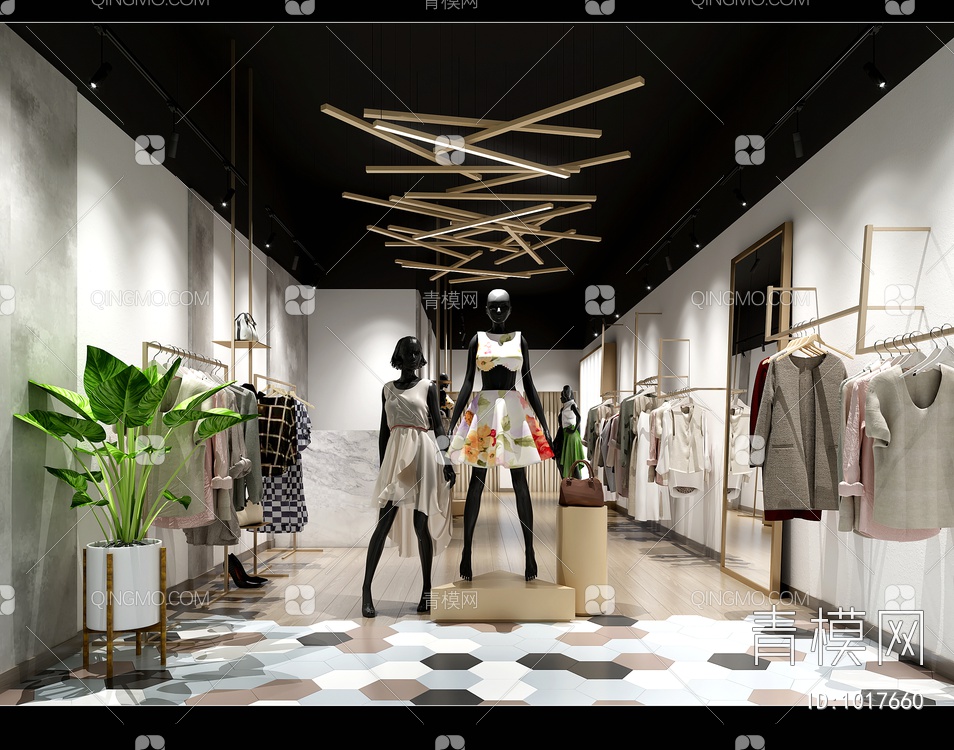 女服装店3D模型下载【ID:1017660】