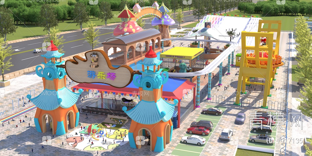 儿童游乐园3D模型下载【ID:1017135】