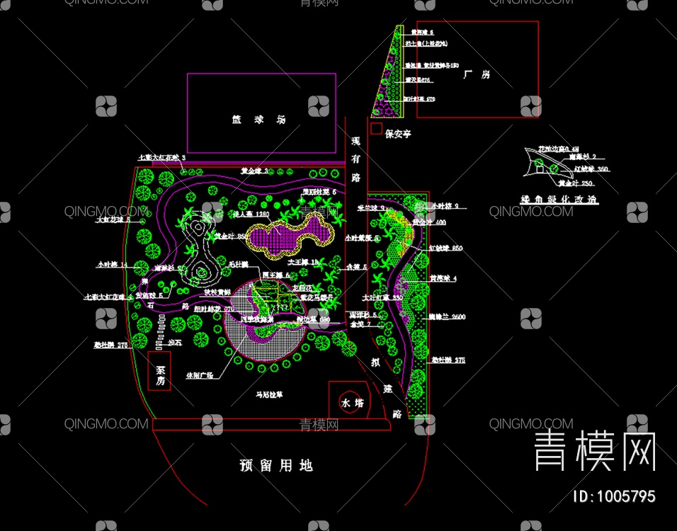 雅域小游园环境设计平面图【ID:1005795】