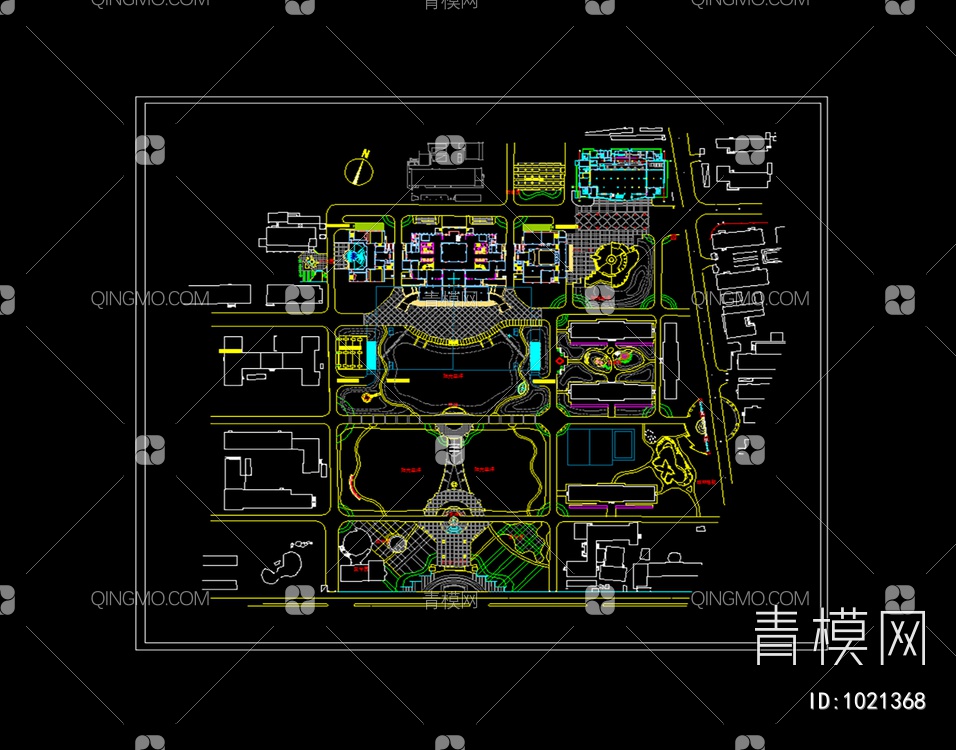 某大学校园规划设计图纸【ID:1021368】