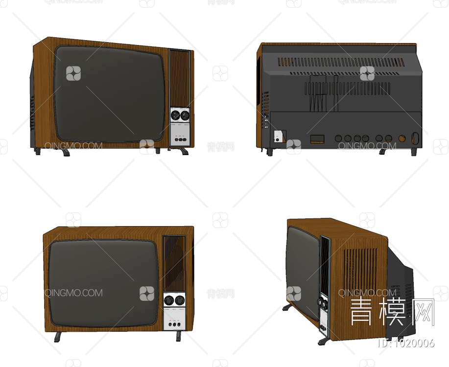 乡村复古电视SU模型下载【ID:1020006】