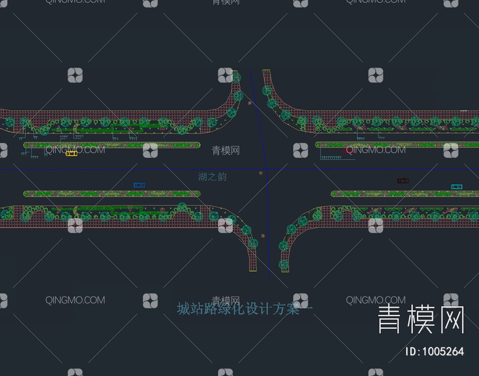 城站路绿化工程总平面【ID:1005264】