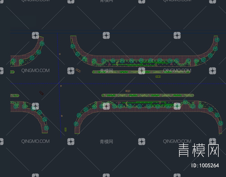 城站路绿化工程总平面【ID:1005264】