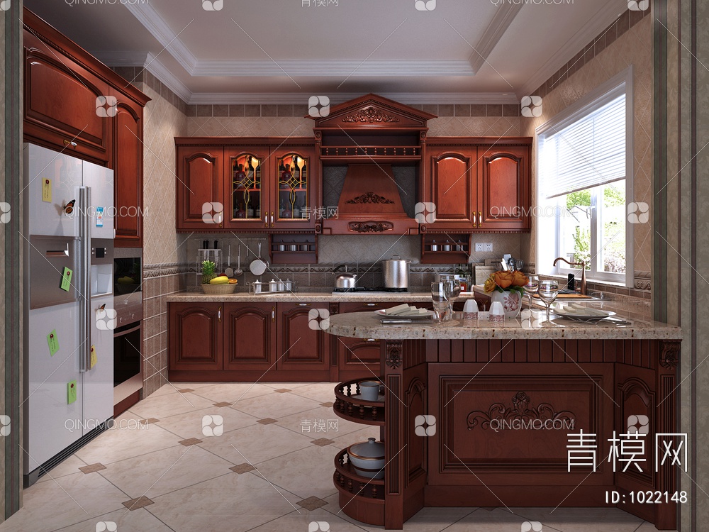厨房 橱柜 厨具 洗3D模型下载【ID:1022148】