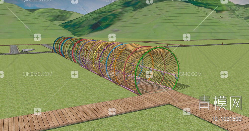网红打卡穿越构筑物SU模型下载【ID:1021500】