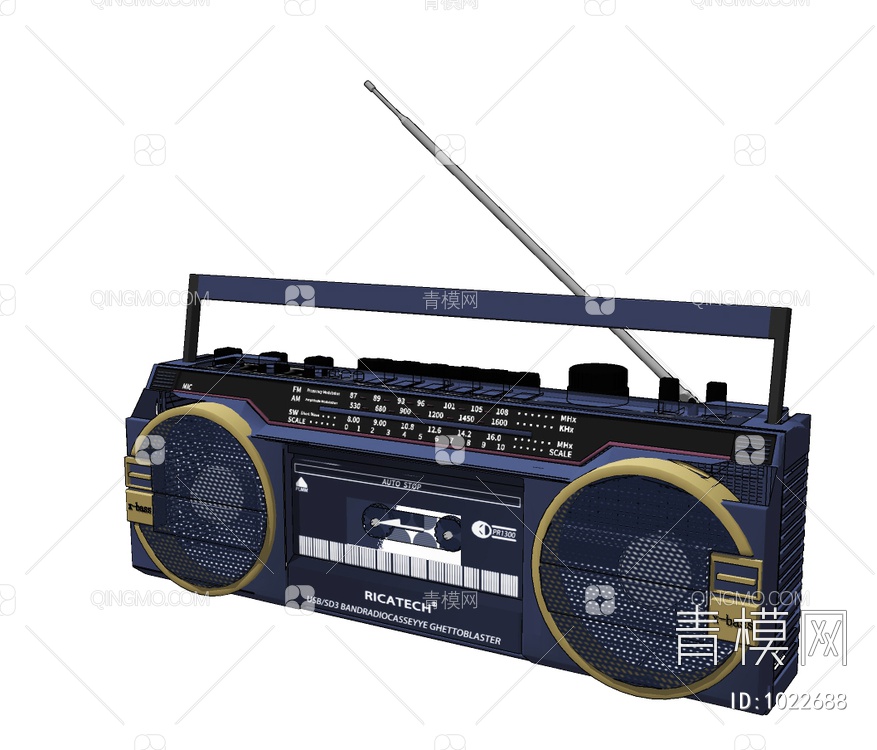 收音机,SU模型下载【ID:1022688】