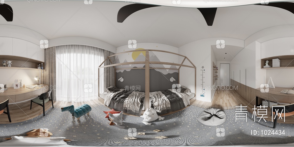 儿童房3D模型下载【ID:1024434】