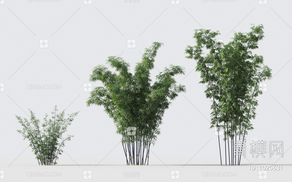 绿植竹子组合3D模型下载【ID:1025631】