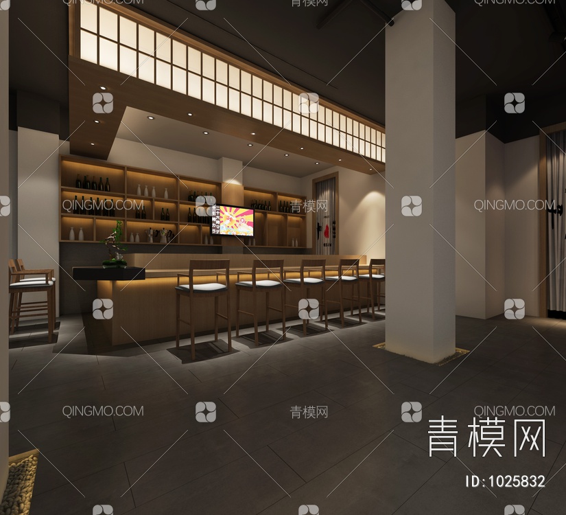 餐饮店3D模型下载【ID:1025832】