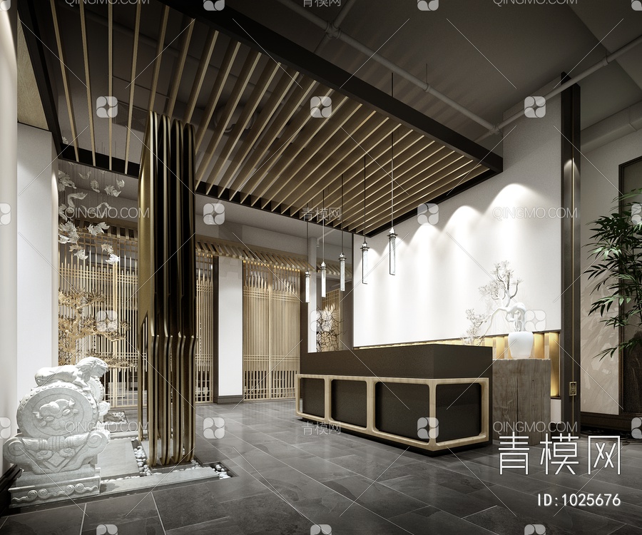 酒店大厅3D模型下载【ID:1025676】