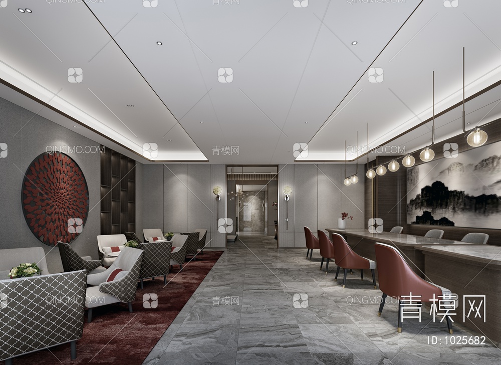 酒店大厅3D模型下载【ID:1025682】