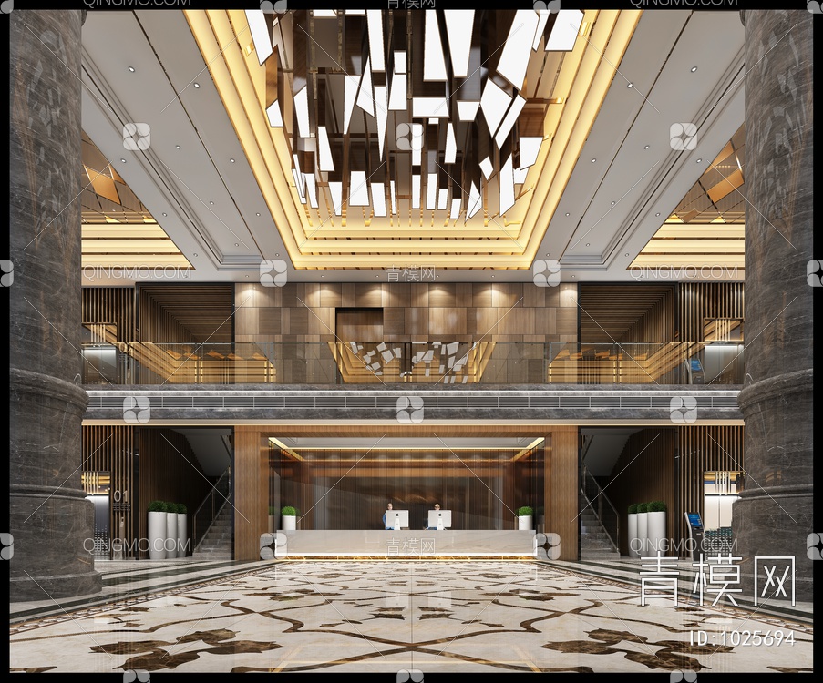 酒店大厅3D模型下载【ID:1025694】