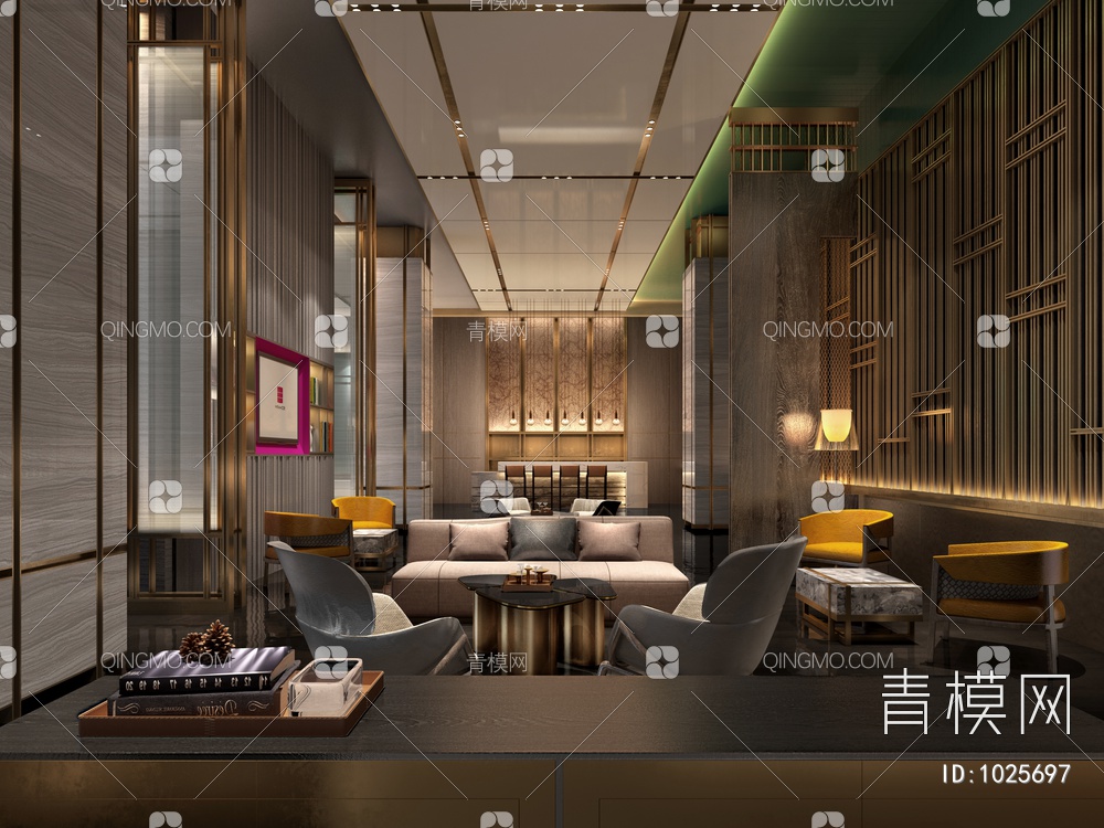 酒店大厅3D模型下载【ID:1025697】