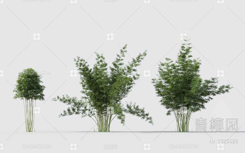 绿植竹子组合3D模型下载【ID:1025628】
