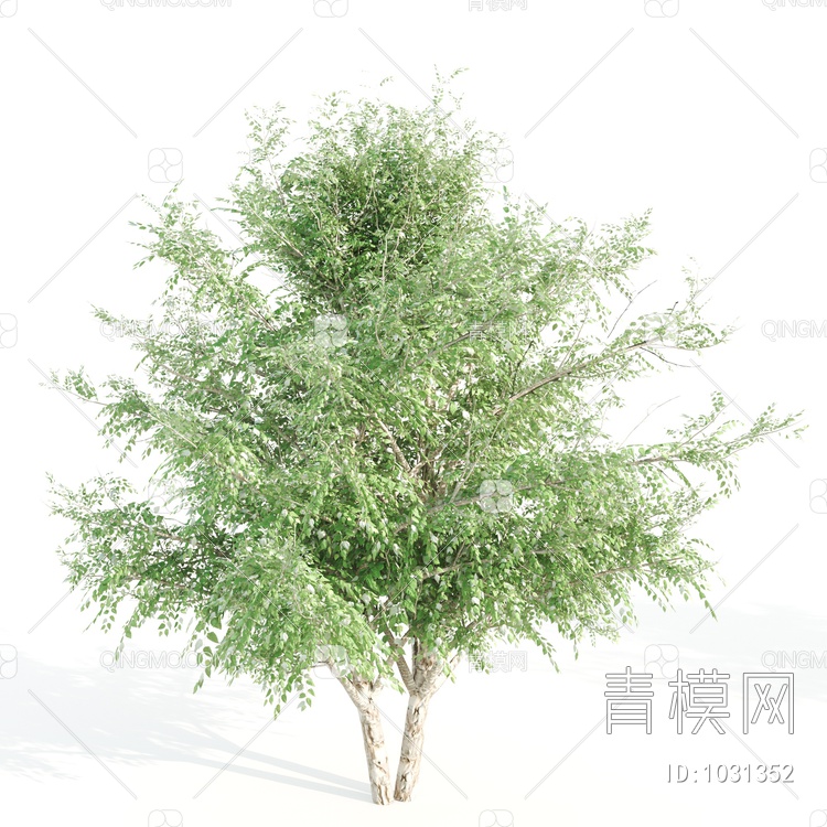 户外绿树3D模型下载【ID:1031352】