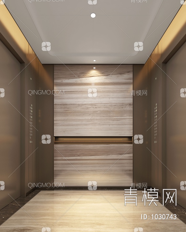电梯轿厢3D模型下载【ID:1030743】