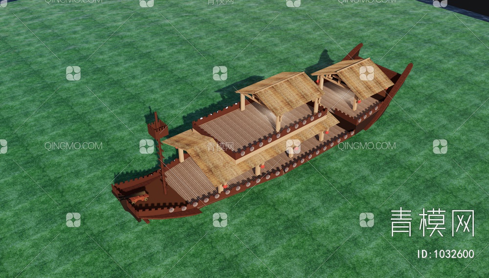 渔木船SU模型下载【ID:1032600】