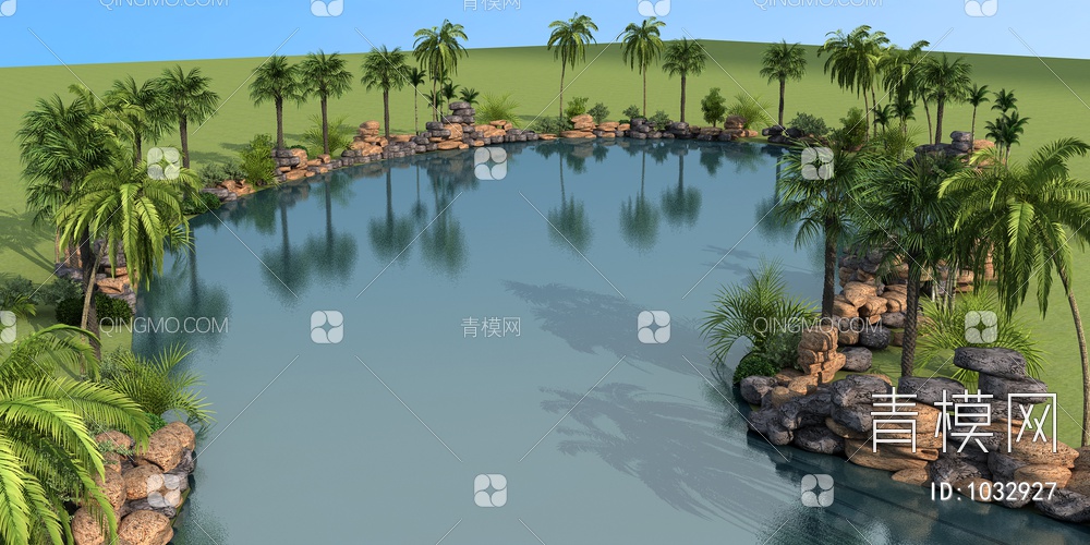 河岸景观3D模型下载【ID:1032927】