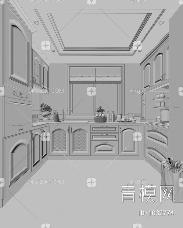 厨房橱柜3D模型下载【ID:1032774】