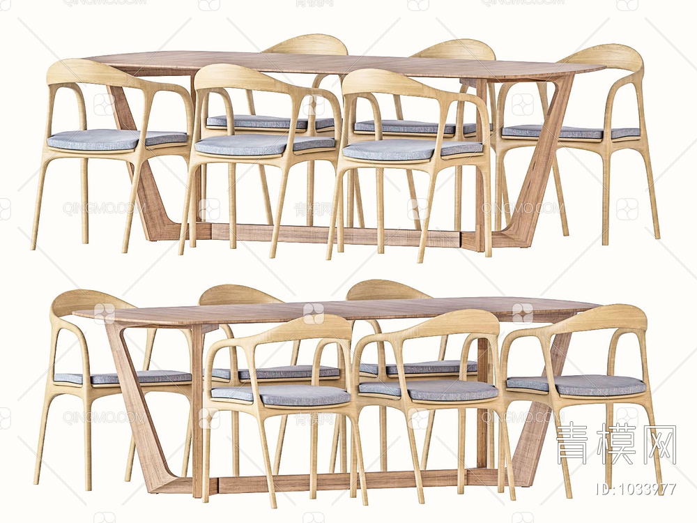 餐桌椅3D模型下载【ID:1033977】