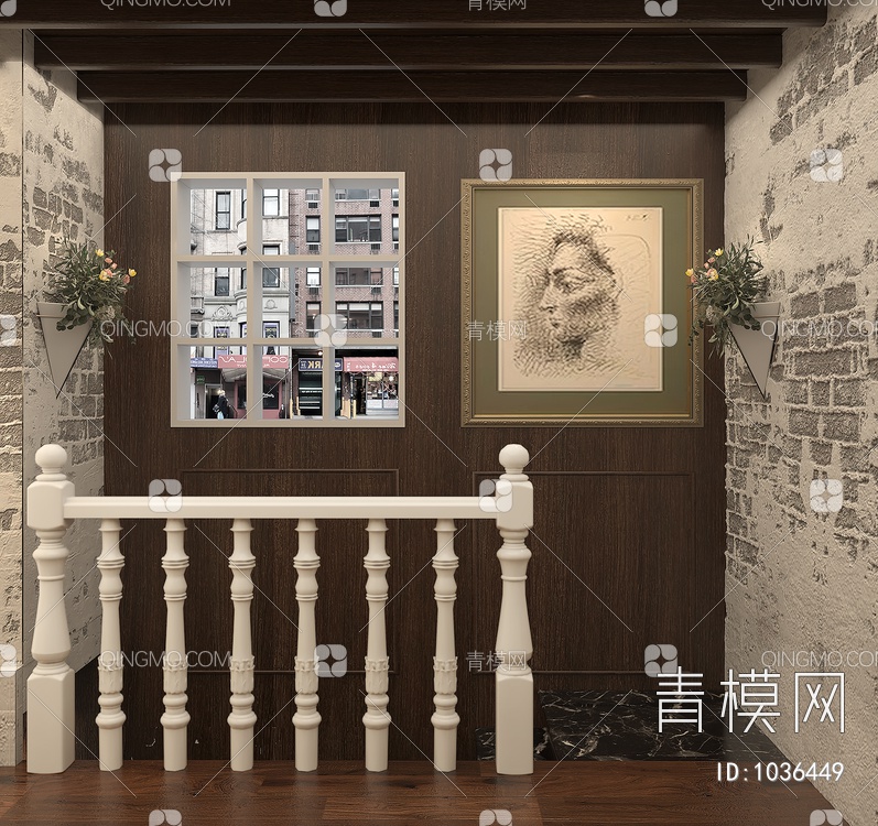 复古咖啡厅3D模型下载【ID:1036449】