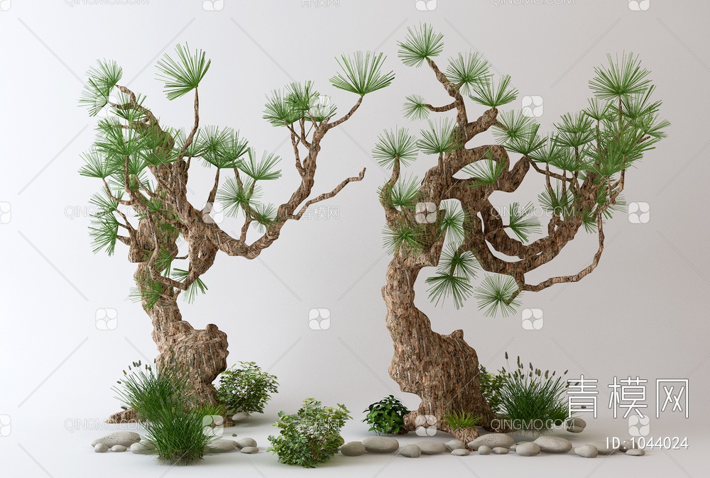 景观树 盆栽树3D模型下载【ID:1044024】